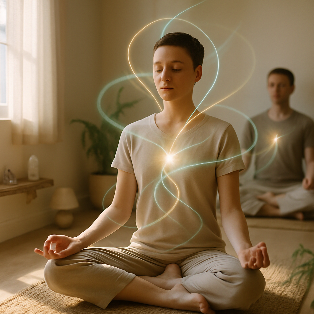 Subtle abstract background evocative of calm and aligned energy